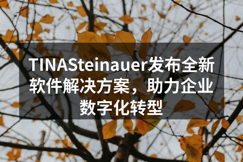 TINASteinauer发布全新软件解决方案,助力企业数字化转型